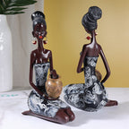 Retro African Resin Decor Sculpture