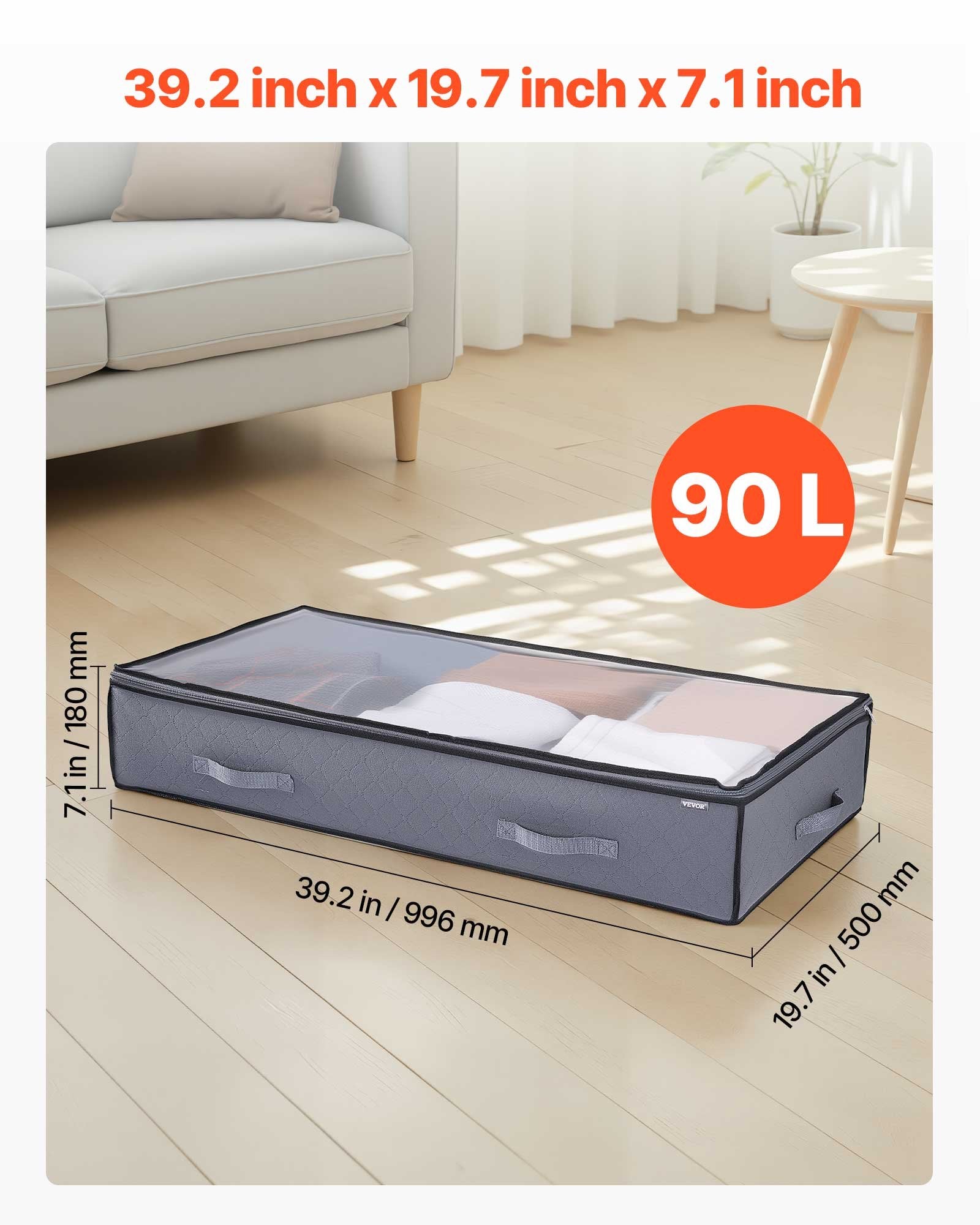 Under Bed Storage Containers with Clear Lids