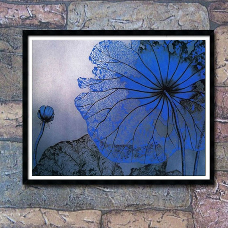 Blue Lotus Cross Stitch Kit