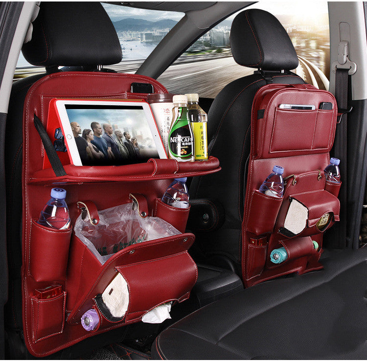 PU Leather Car Seat Back Organizer
