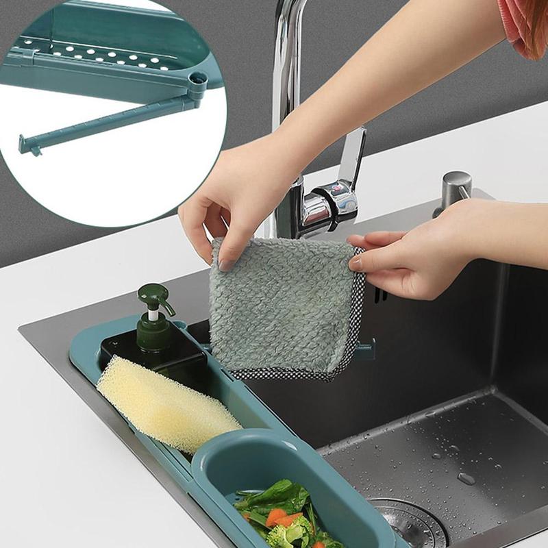 Adjustable Telescopic Sink Rack Organizer