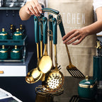 7 Piece Silicone and Stainless Utensil Set