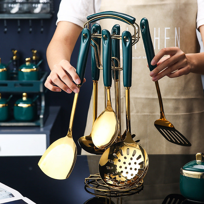 7 Piece Silicone and Stainless Utensil Set