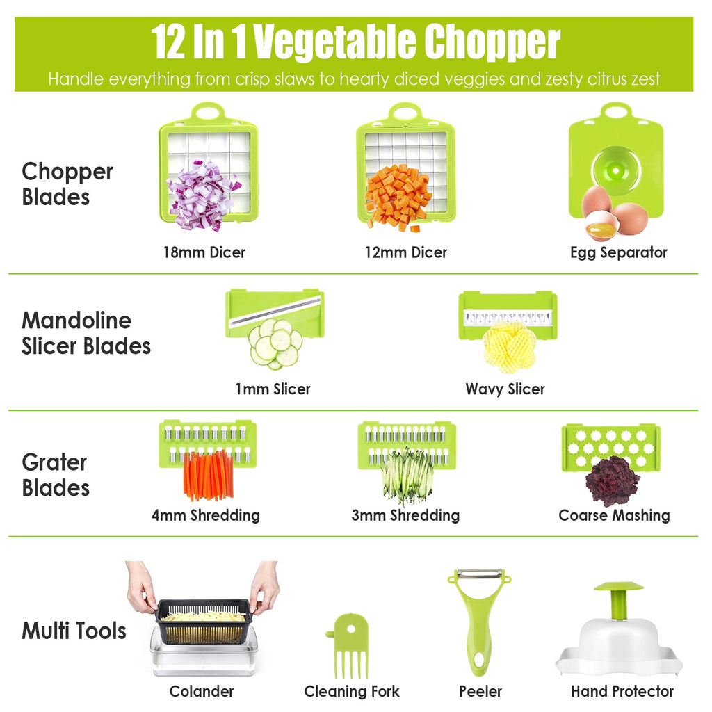 12 in 1 Vegetable Chopper Set