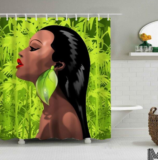 African Art Graffiti Shower Curtain