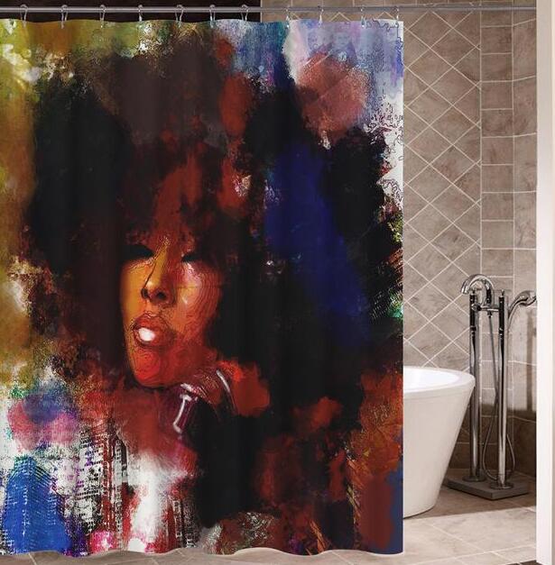African Art Graffiti Shower Curtain