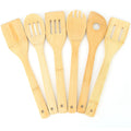 6 Piece Bamboo Wooden Spoon Set
