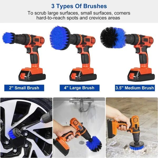 Drill Brush Power Scrubber Set