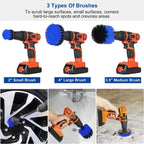 Drill Brush Power Scrubber Set
