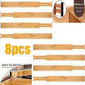 8pcs Bamboo Drawer Dividers