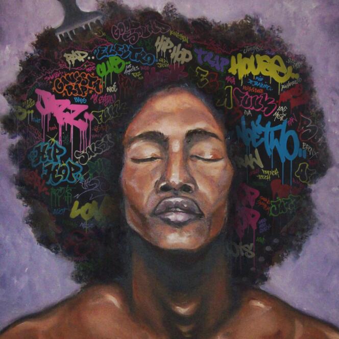 African Art Graffiti Shower Curtain