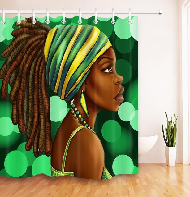 African Art Graffiti Shower Curtain
