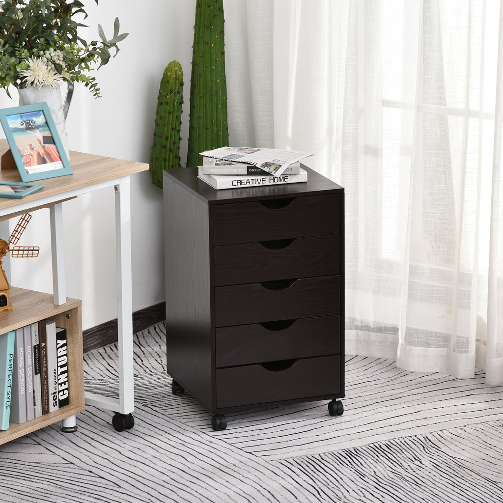 Rolling File Cabinet with 5 Drawers