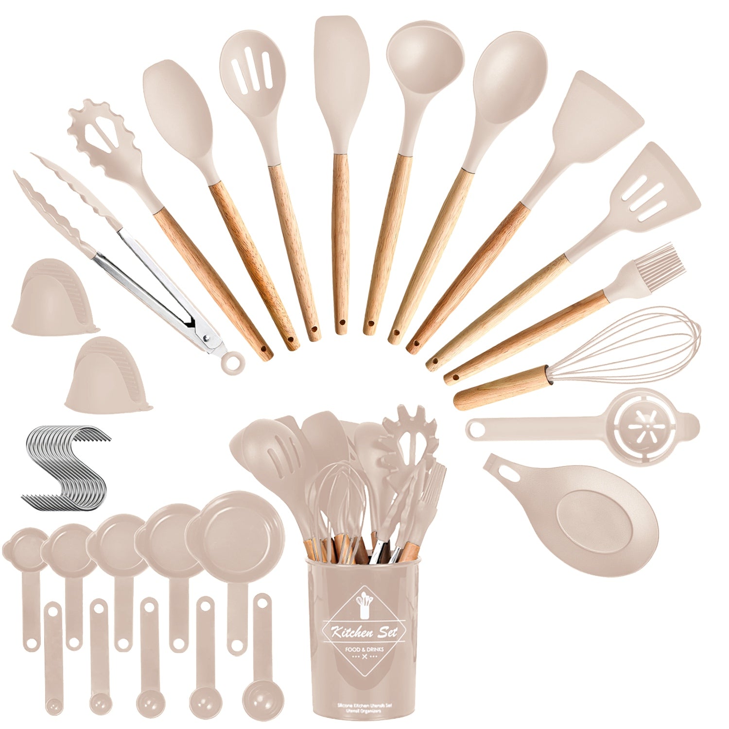 Complete Kitchen Utensil Set with Holder