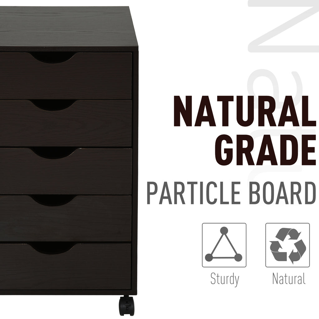 Rolling File Cabinet with 5 Drawers