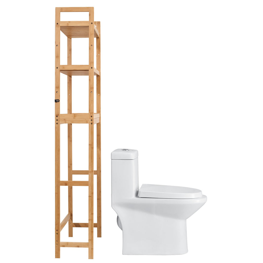 Over the Toilet Storage bamboo Rack