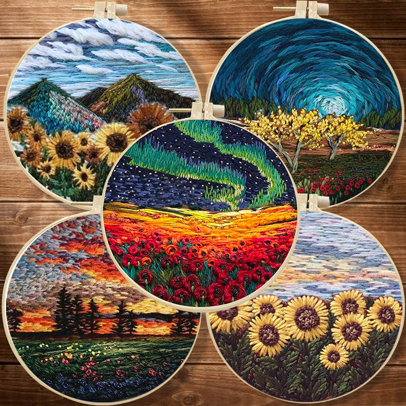 Landscape Embroidery DIY Kit