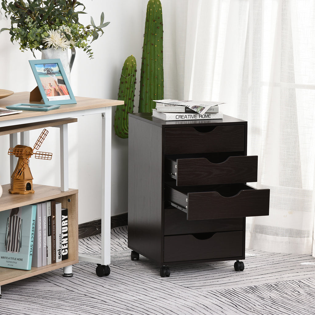 Rolling File Cabinet with 5 Drawers