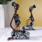 Retro African Resin Decor Sculpture