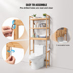 Over the Toilet Storage bamboo Rack