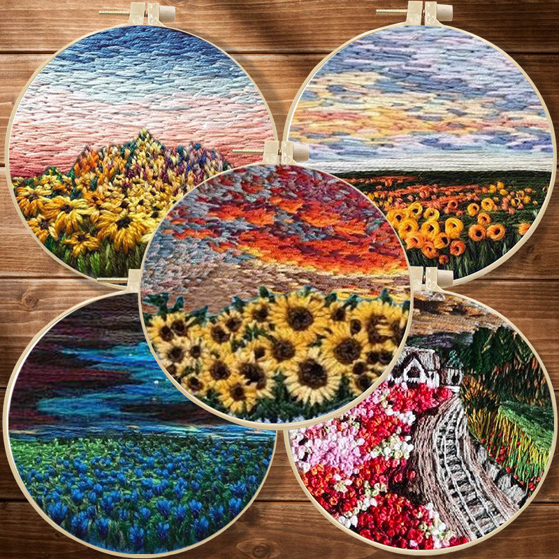 Landscape Embroidery DIY Kit