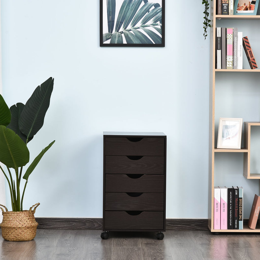 Rolling File Cabinet with 5 Drawers