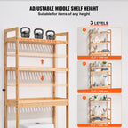 Over the Toilet Storage bamboo Rack
